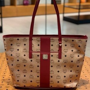 MCM Medium Visetos Shopper Tote Bag